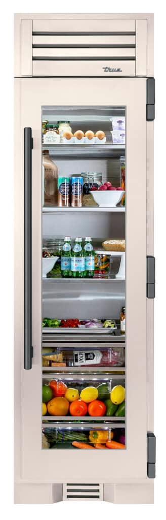 Refrigerator Column, Right Hinged, Antique White, Pewter Hardware TR24REFRSGA050H05