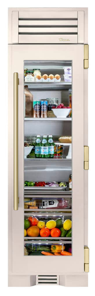 Refrigerator Column, Right Hinged, Antique White, Gold Hardware TR24REFRSGA050H08
