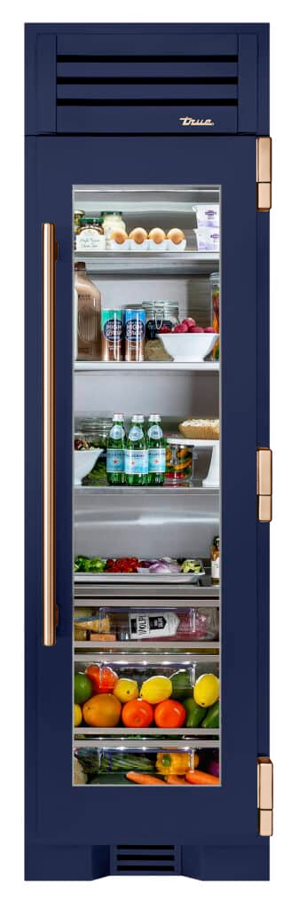 Refrigerator Column, Right Hinged, Cobalt, Copper Hardware TR24REFRSGA078H03