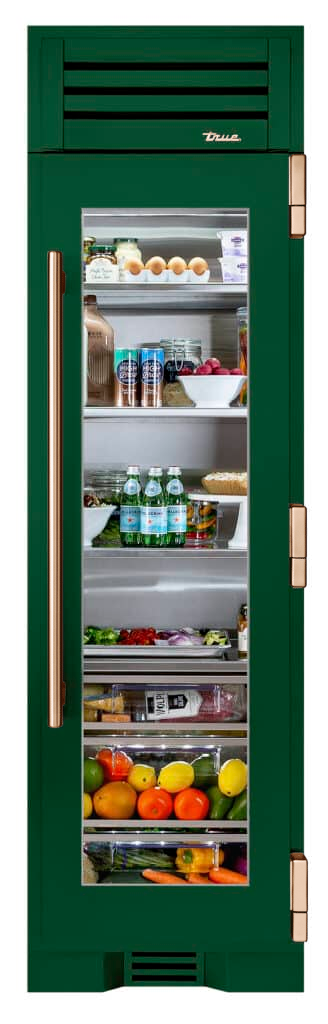 Refrigerator Column, Right Hinged, Emerald, Copper Hardware TR24REFRSGA086H03