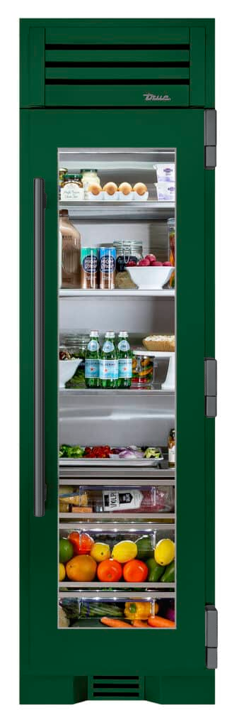 Refrigerator Column, Right Hinged, Emerald, Pewter Hardware TR24REFRSGA086H05
