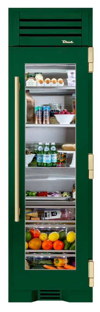 Refrigerator Column, Right Hinged, Emerald, Gold Hardware TR24REFRSGA086H08