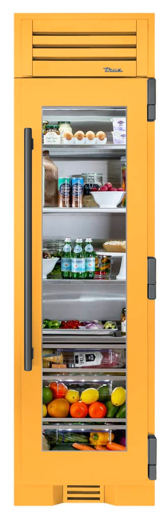 Refrigerator Column, Right Hinged, Saffron, Pewter Hardware TR24REFRSGA103H05