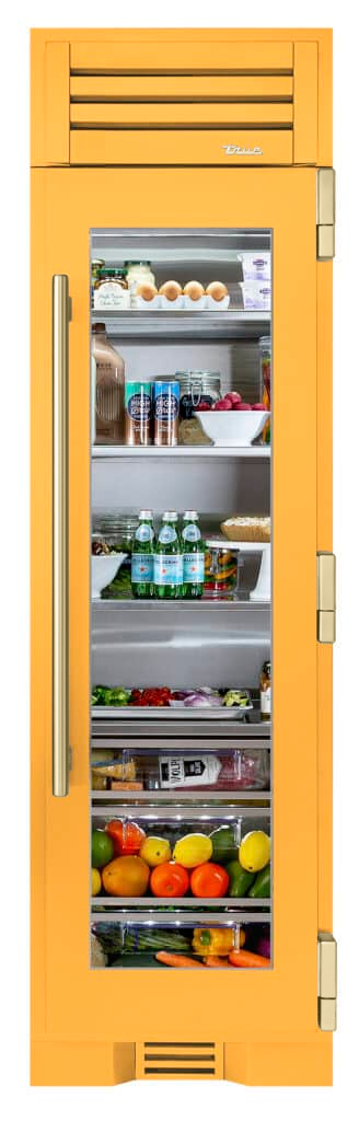Refrigerator Column, Right Hinged, Saffron, Gold Hardware TR24REFRSGA103H08