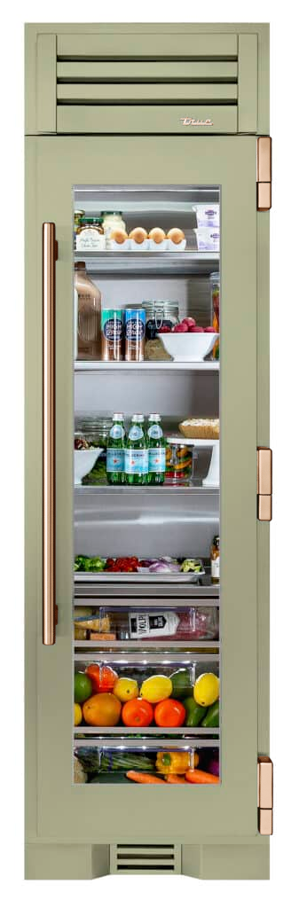 Refrigerator Column, Right Hinged, Sage, Copper Hardware TR24REFRSGA129H03
