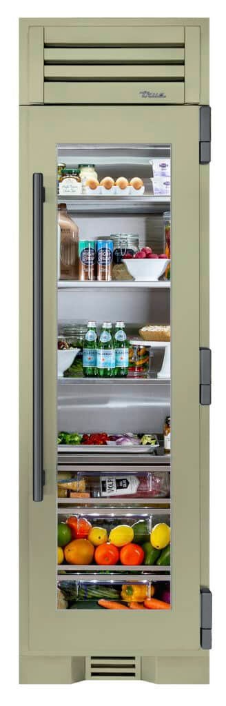 Refrigerator Column, Right Hinged, Sage, Pewter Hardware TR24REFRSGA129H05