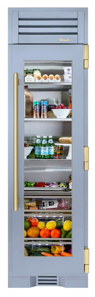 Refrigerator Column, Right Hinged, Bluestone, Gold Hardware TR24REFRSGA152H08