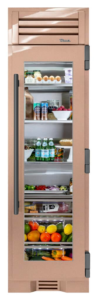 Refrigerator Column, Right Hinged, Champagne, Pewter Hardware TR24REFRSGA179H05