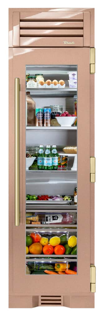 Refrigerator Column, Right Hinged, Champagne, Gold Hardware TR24REFRSGA179H08