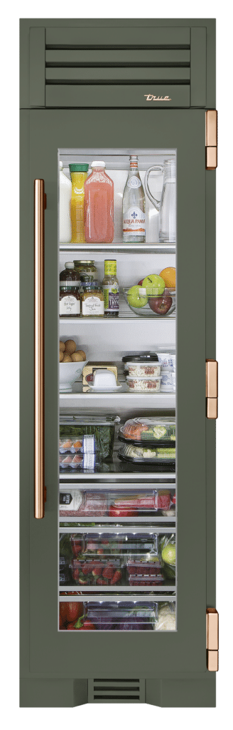 Refrigerator Column, Right Hinged, Olive, Copper Hardware TR24REFRSGA238H03
