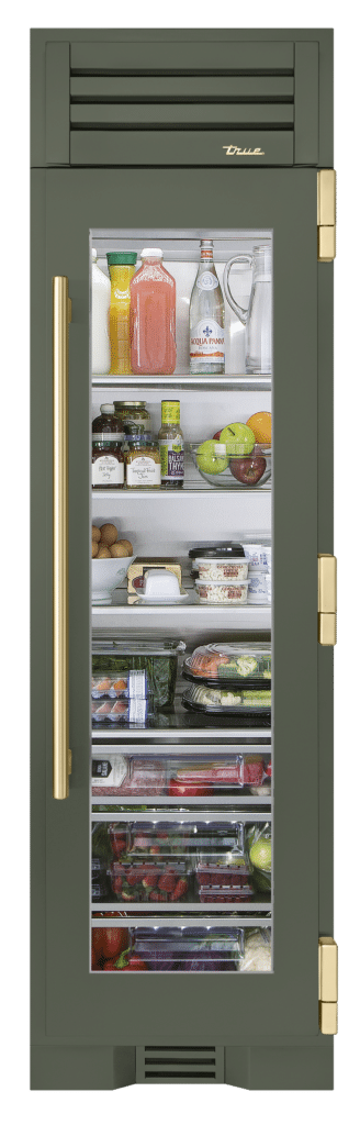 Refrigerator Column, Right Hinged, Olive, Gold Hardware TR24REFRSGA238H08