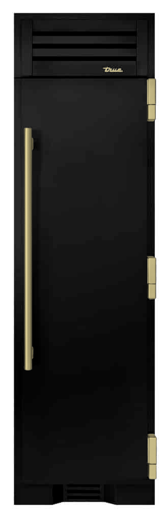 Refrigerator Column, Right Hinged, Gloss Black, Brass Hardware TR24REFRSSA044H01