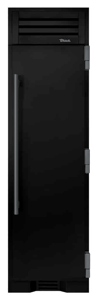 Refrigerator Column, Right Hinged, Gloss Black, Pewter Hardware TR24REFRSSA044H05