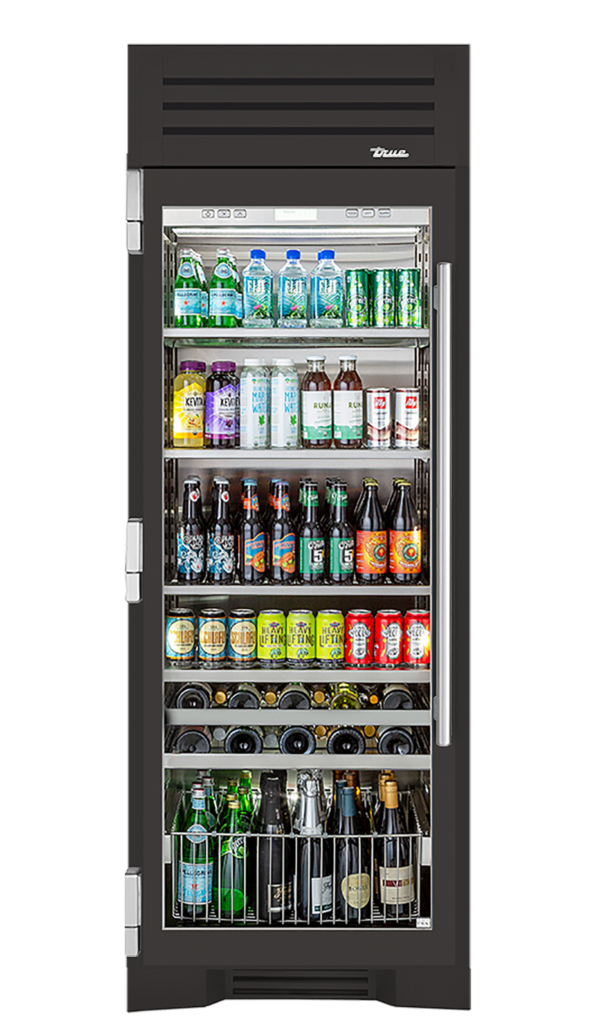 Beverage Column, Left Hinged, Ultra Matte Black TR30BEVLSGC085H04