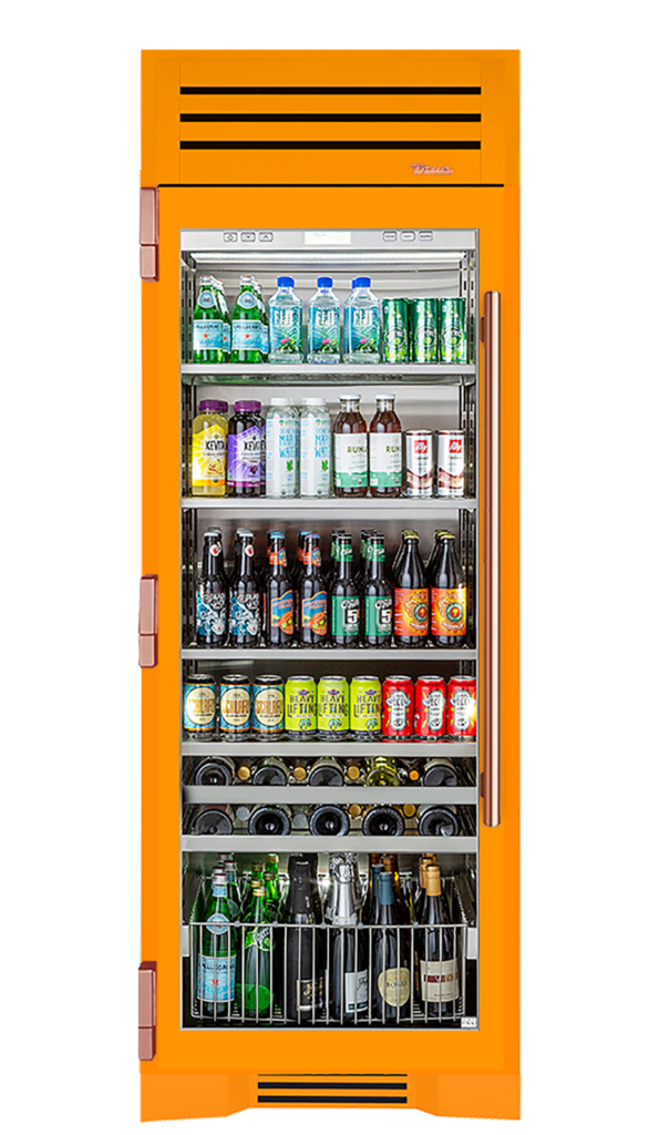 Beverage Column, Left Hinged, Saffron, Copper Hardware TR30BEVLSGC103H03