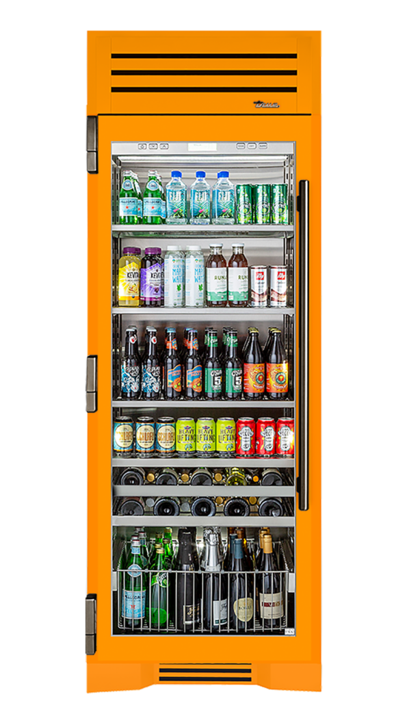 Beverage Column, Left Hinged, Saffron, Pewter Hardware TR30BEVLSGC103H05