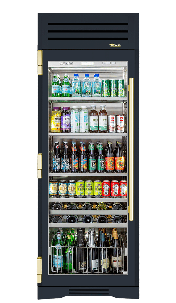 Beverage Column, Left Hinged, Juniper, Brass Hardware TR30BEVLSGC104H01