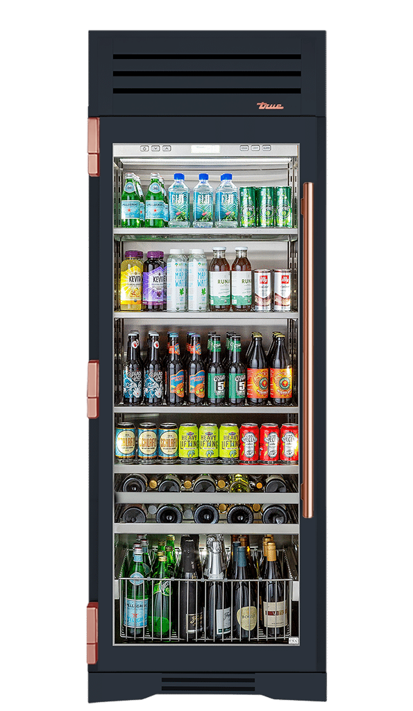 Beverage Column, Left Hinged, Juniper, Copper Hardware TR30BEVLSGC104H03
