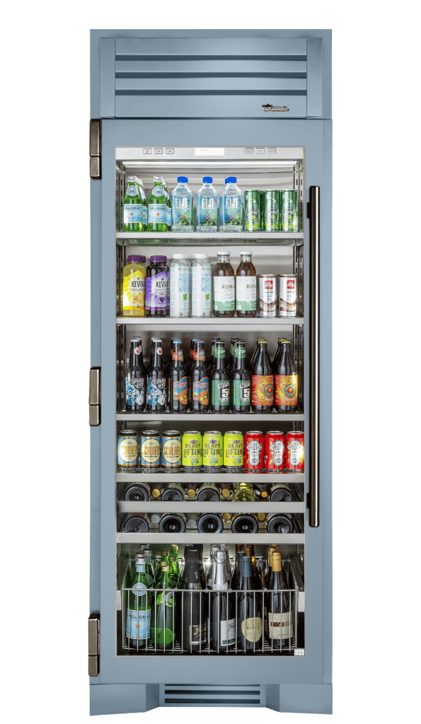 Beverage Column, Left Hinged, Bluestone, Pewter Hardware TR30BEVLSGC152H05