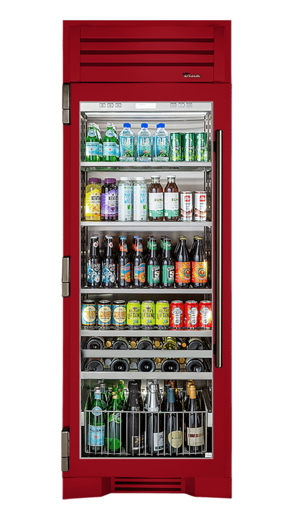 Beverage Column, Left Hinged, Crimson, Pewter Hardware TR30BEVLSGC193H05