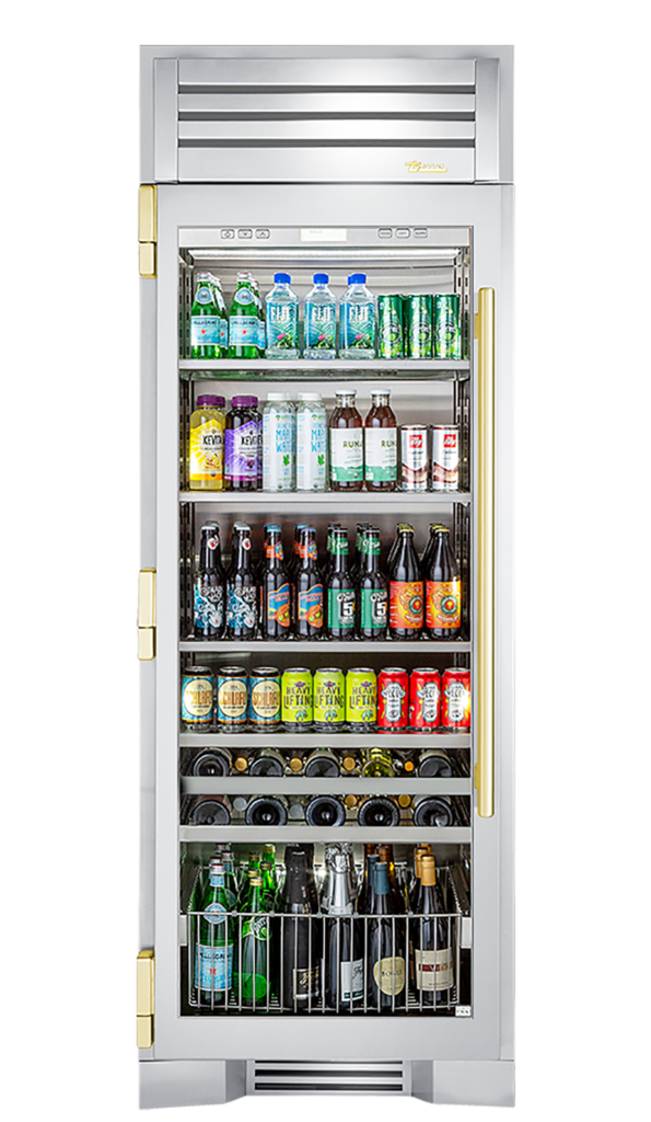 Beverage Column, Left Hinged, Color Match, Brass Hardware TR30BEVLSGCXXXH01