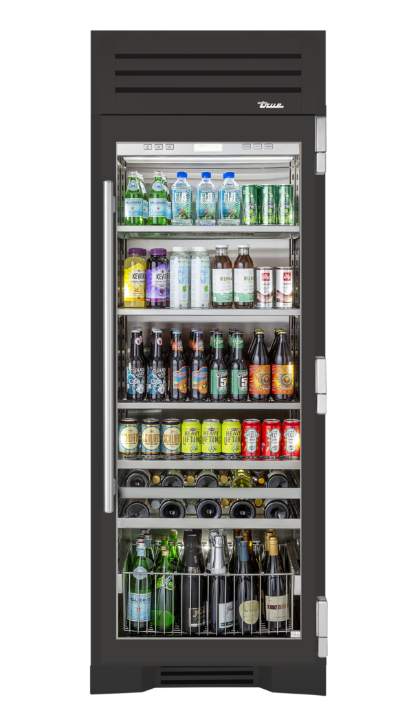 Beverage Column, Right Hinged, Ultra Matte Black TR30BEVRSGC085H04