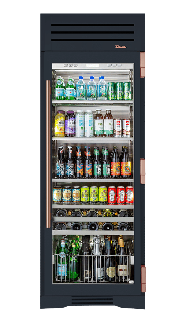 Beverage Column, Right Hinged, Juniper, Copper Hardware TR30BEVRSGC104H03