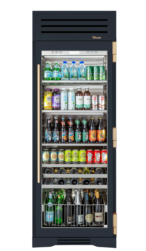 Beverage Column, Right Hinged, Juniper, Gold Hardware TR30BEVRSGC104H08