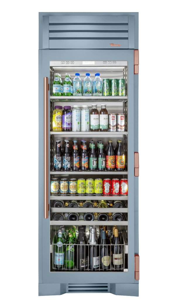 Beverage Column, Right Hinged, Bluestone, Copper Hardware TR30BEVRSGC152H03