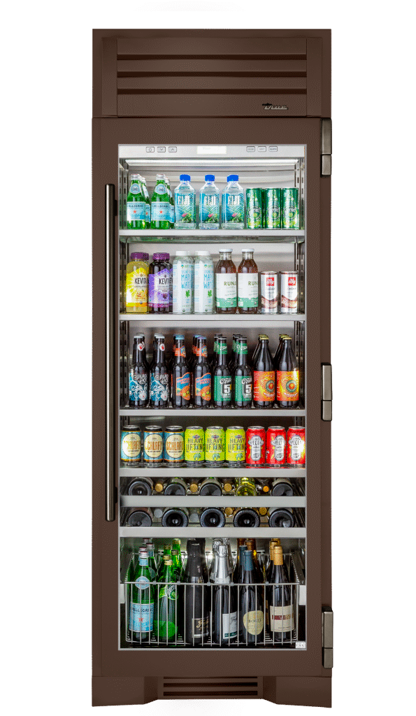 Beverage Column, Right Hinged, Espresso, Pewter Hardware TR30BEVRSGC305H05