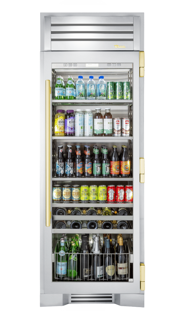 Beverage Column, Right Hinged, Color Match, Brass Hardware TR30BEVRSGCXXXH01