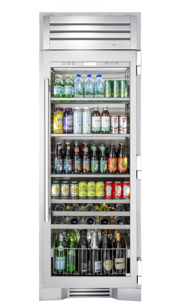 Beverage Column, Right Hinged, Color Match, Chrome Hardware TR30BEVRSGCXXXH02