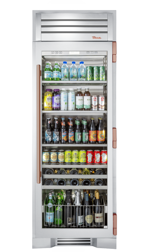 Beverage Column, Right Hinged, Color Match, Copper Hardware TR30BEVRSGCXXXH03