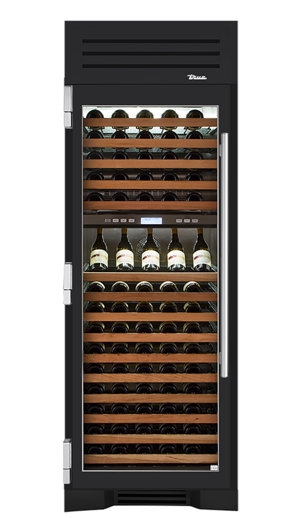 Wine Column, Left Hinged, Matte Black TR30DZWLSGC027H04