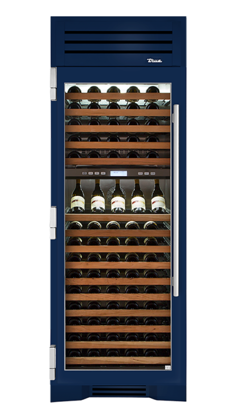 Wine Column, Left Hinged, Cobalt, Copper Hardware TR30DZWLSGC078H03