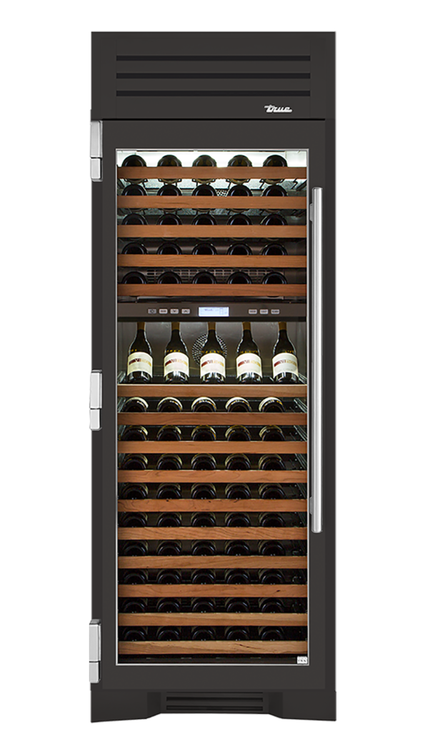 Wine Column, Left Hinged, Ultra Matte Black TR30DZWLSGC085H04