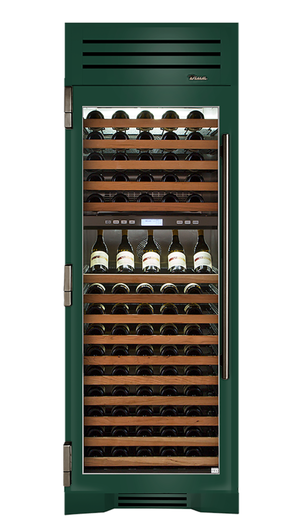 Wine Column, Left Hinged, Emerald, Pewter Hardware TR30DZWLSGC086H05