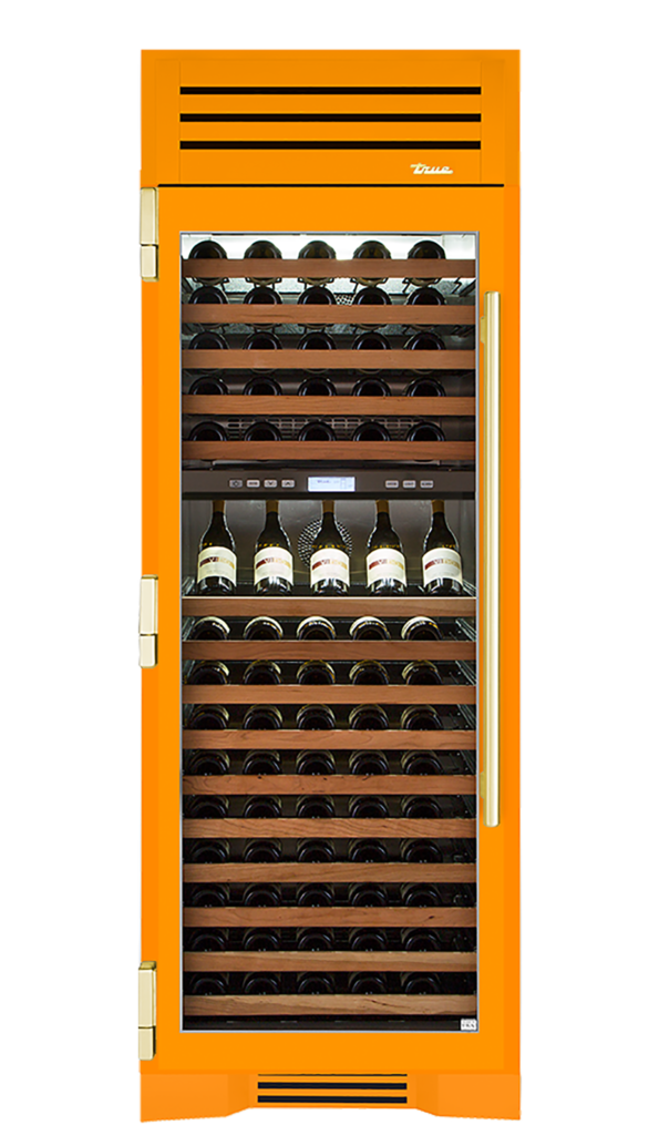 Wine Column, Left Hinged, Saffron, Brass Hardware TR30DZWLSGC103H01