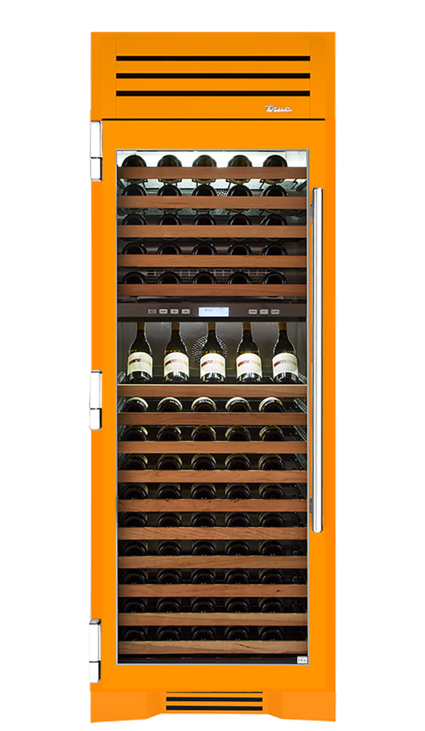 Wine Column, Left Hinged, Saffron, Chrome Hardware TR30DZWLSGC103H02