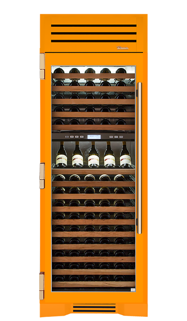 Wine Column, Left Hinged, Saffron, Gold Hardware TR30DZWLSGC103H08