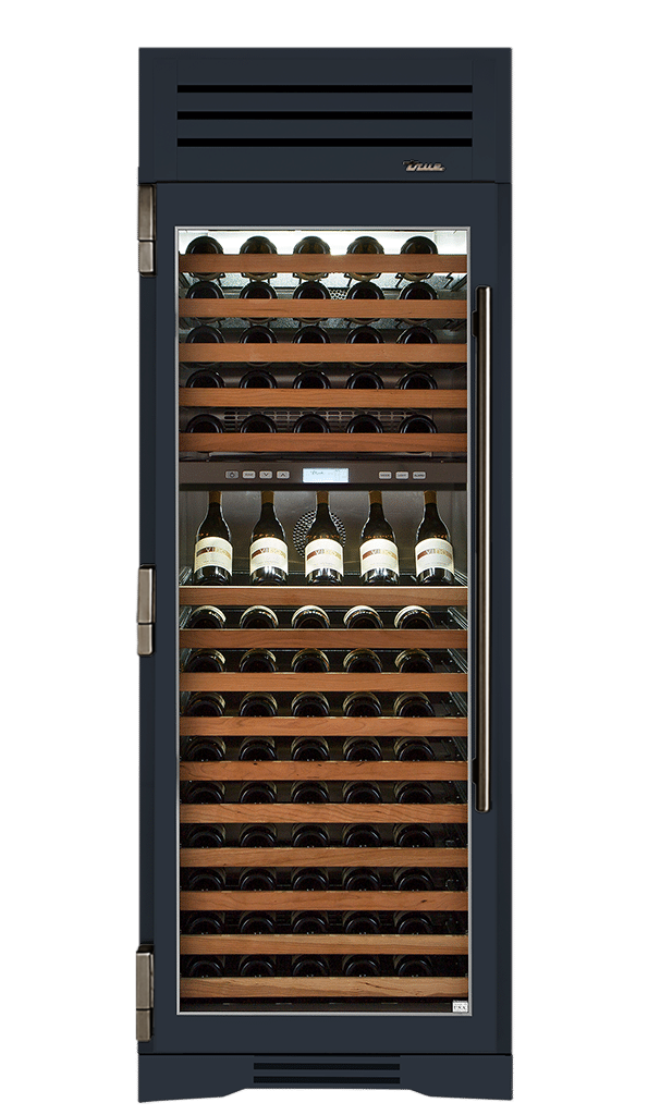 Wine Column, Left Hinged, Juniper, Pewter Hardware TR30DZWLSGC104H05