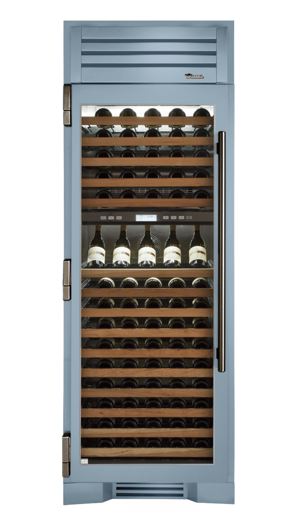 Wine Column, Left Hinged, Bluestone, Pewter Hardware TR30DZWLSGC152H05