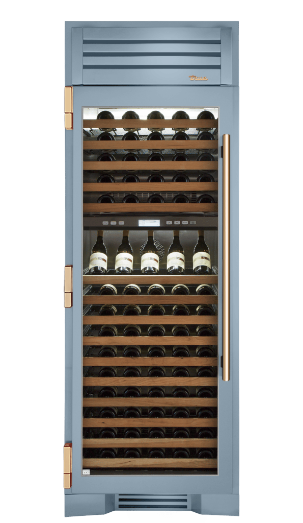 Wine Column, Left Hinged, Bluestone, Gold Hardware TR30DZWLSGC152H08