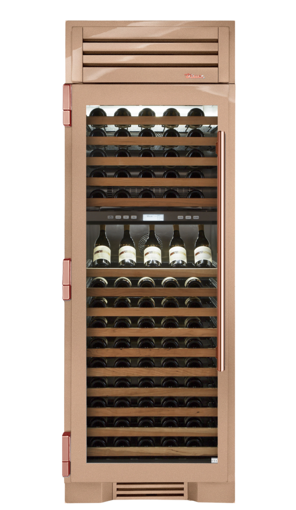Wine Column, Left Hinged, Champagne, Copper Hardware TR30DZWLSGC179H03