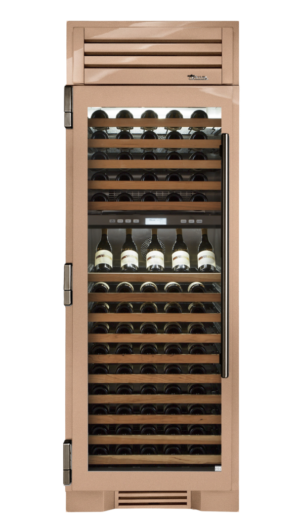 Wine Column, Left Hinged, Champagne, Pewter Hardware TR30DZWLSGC179H05
