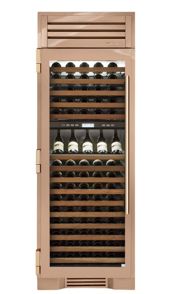 Wine Column, Left Hinged, Champagne, Gold Hardware TR30DZWLSGC179H08