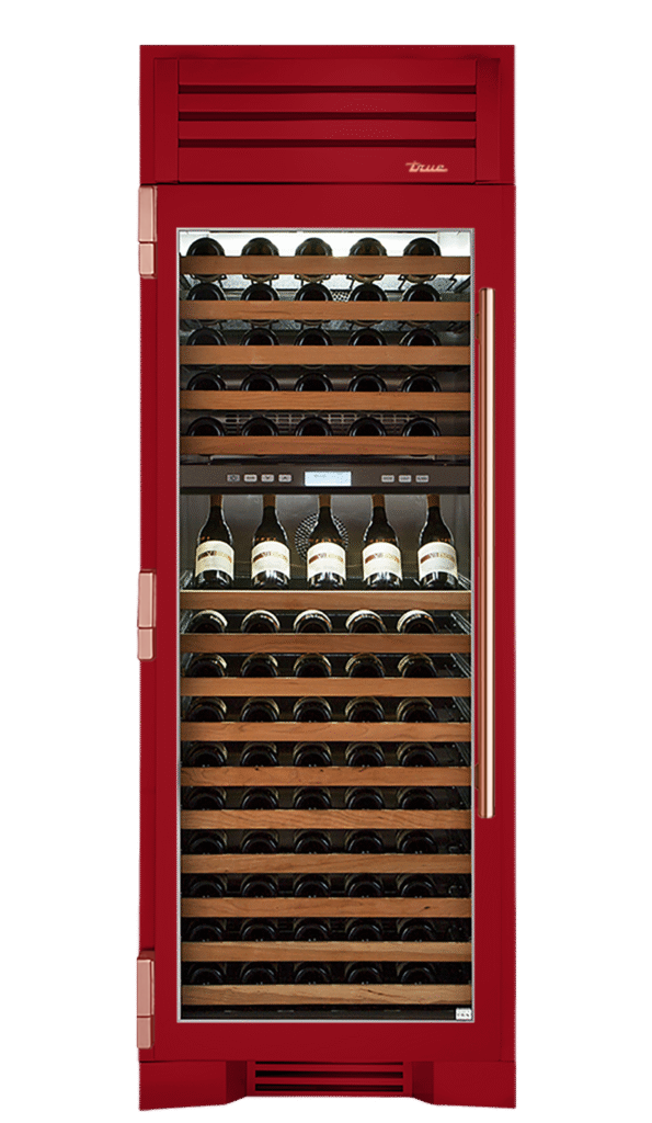 Wine Column, Left Hinged, Crimson, Copper Hardware TR30DZWLSGC193H03