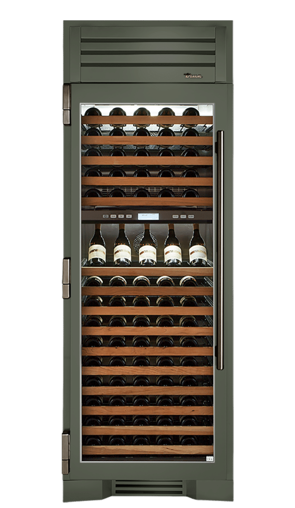 Wine Column, Left Hinged, Olive, Pewter Hardware TR30DZWLSGC238H05