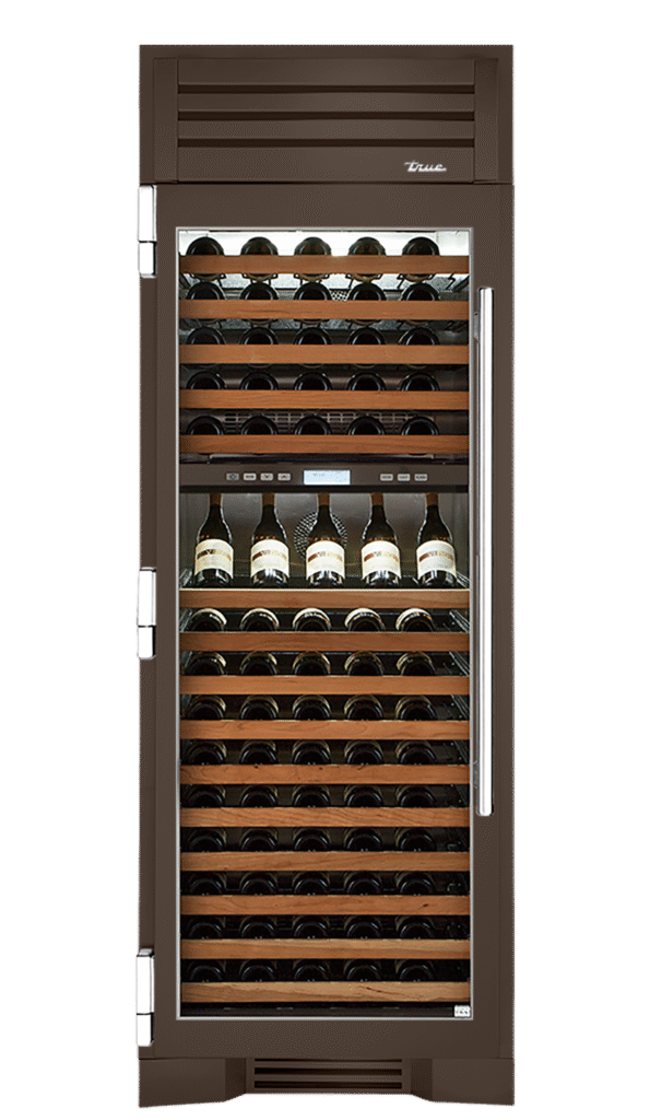Wine Column, Left Hinged, Espresso, Chrome Hardware TR30DZWLSGC305H02