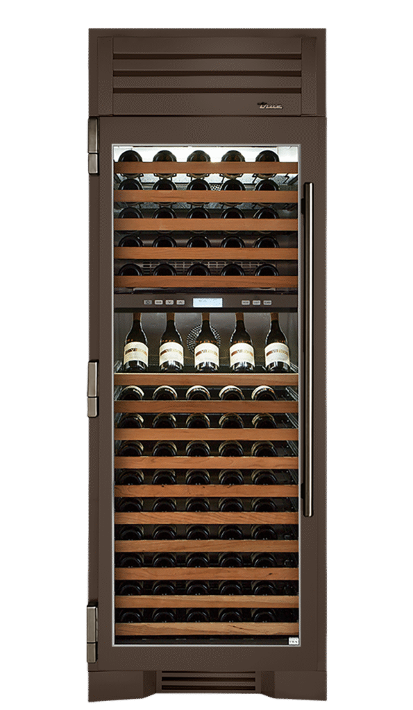 Wine Column, Left Hinged, Espresso, Pewter Hardware TR30DZWLSGC305H05